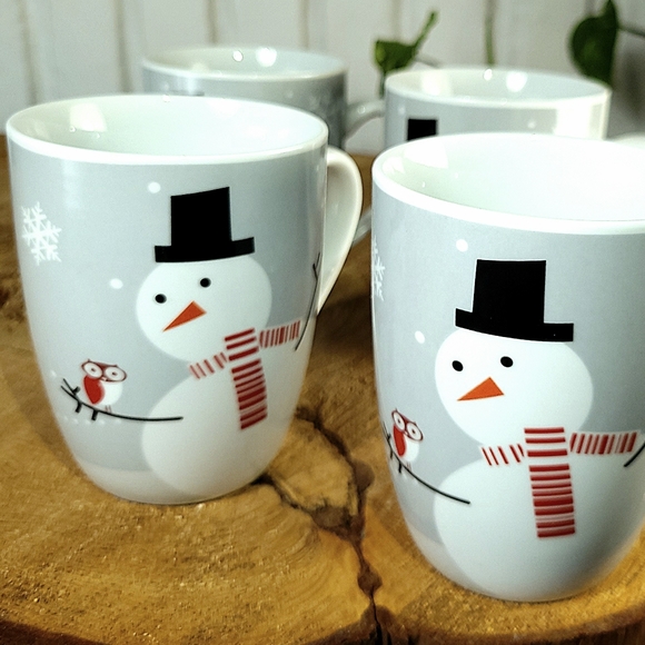 Rachael Ray Other - Rachael Ray Little Hoot & Snowman 4-pc Mug Set